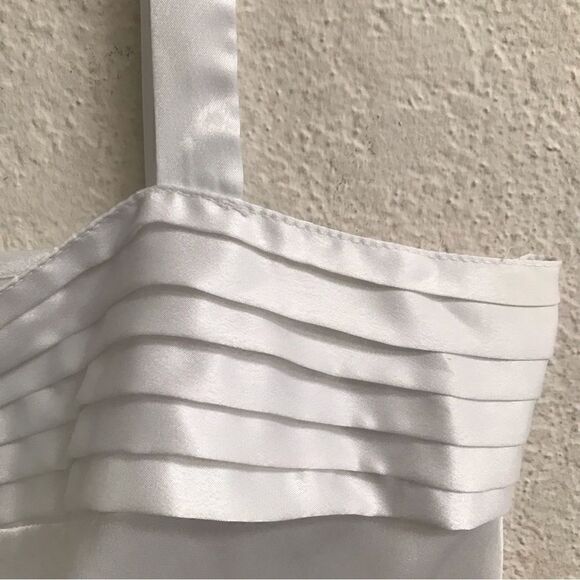 Vintage Y2K retro white satin boxy camisole top L - Picture 2 of 6